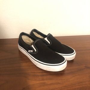 Black slip on Vans